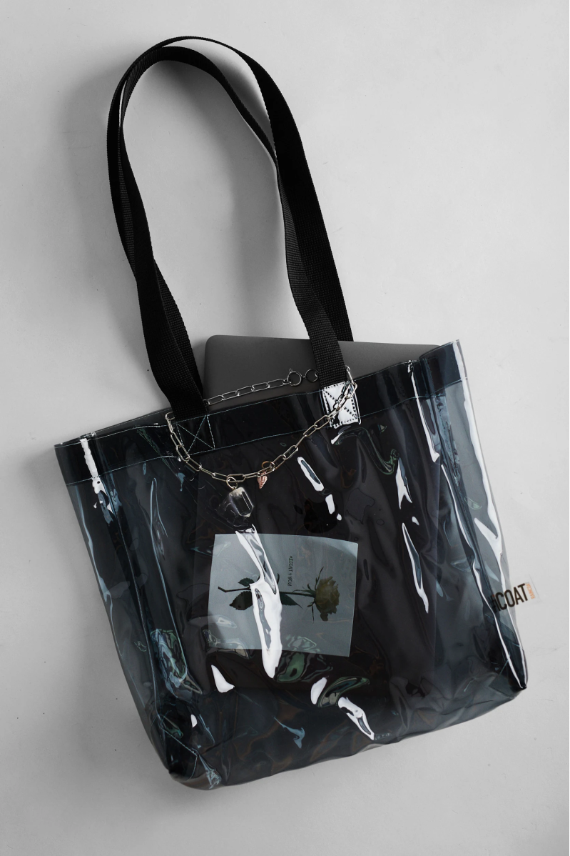iCoat 2-in-1: Shopper-Tasche & Accessoire mit Bergkristall