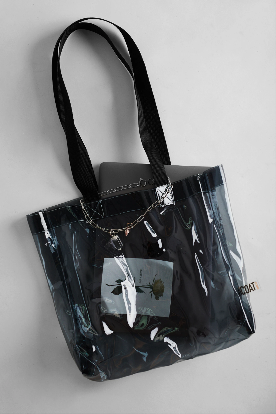 iCoat 2-in-1: Shopper-Tasche & Accessoire mit Bergkristall