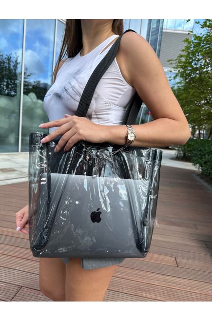 iCoat 2-in-1: Shopper-Tasche & Accessoire mit Bergkristall